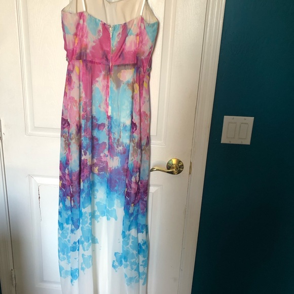 Adrianna Papell Dresses | Hailey Logan by Adriana Papell Watercolor Maxi, - Picture 6 of 11